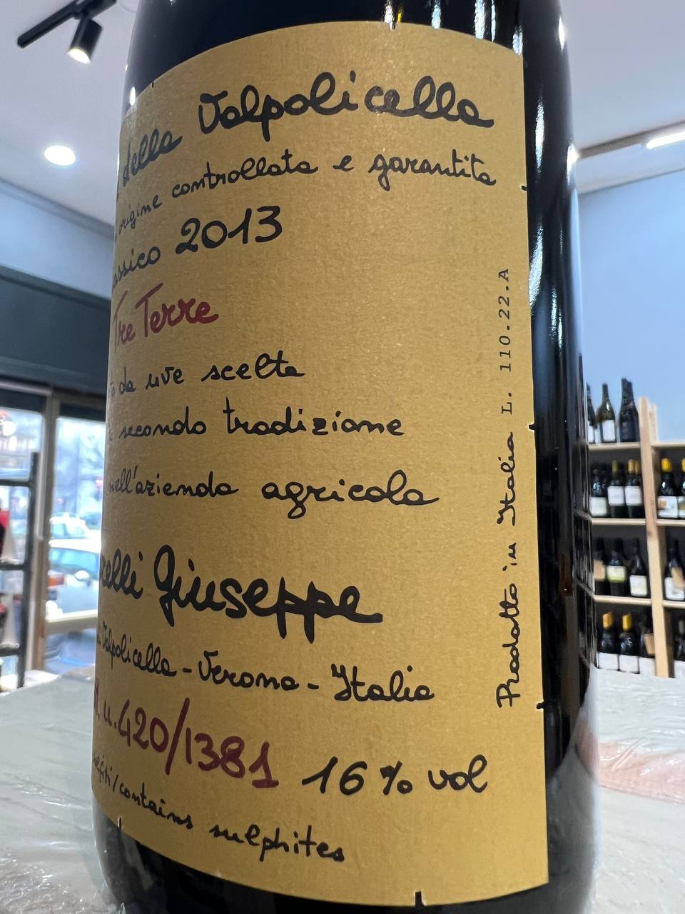 Amarone Classico Tre Terre Quintarelli 2013