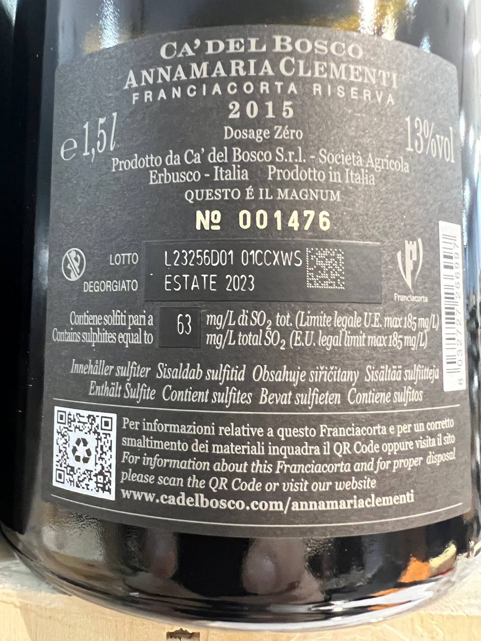 Annamaria Clementi Magnum Riserva 2015 (Astucciata)