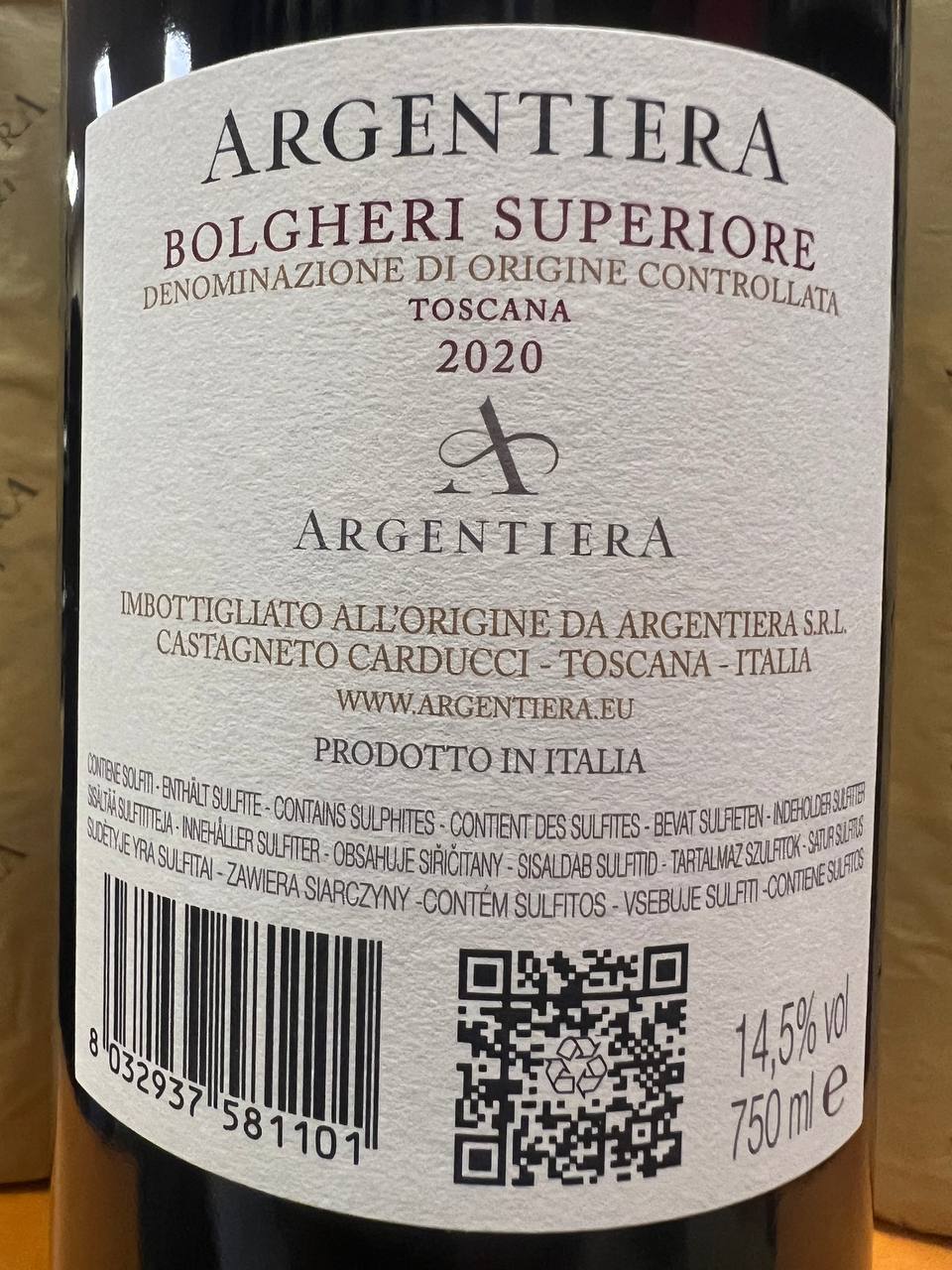 Bolgheri Superiore Argentiera 2020