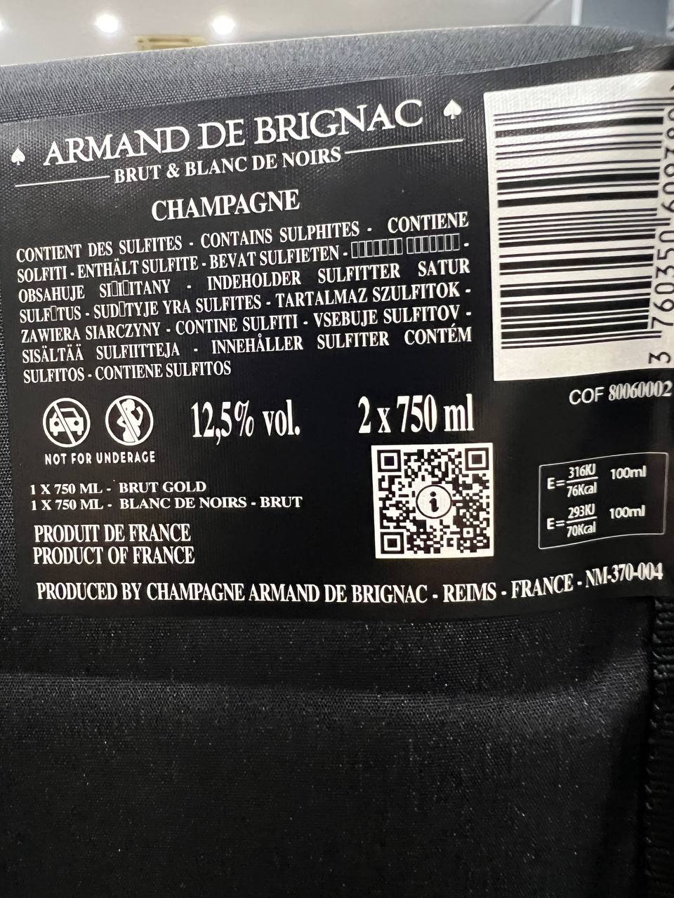 Armand De Brignac "Twin Set" - Blanc De Noirs Assemblage Number Four e Gold Brut