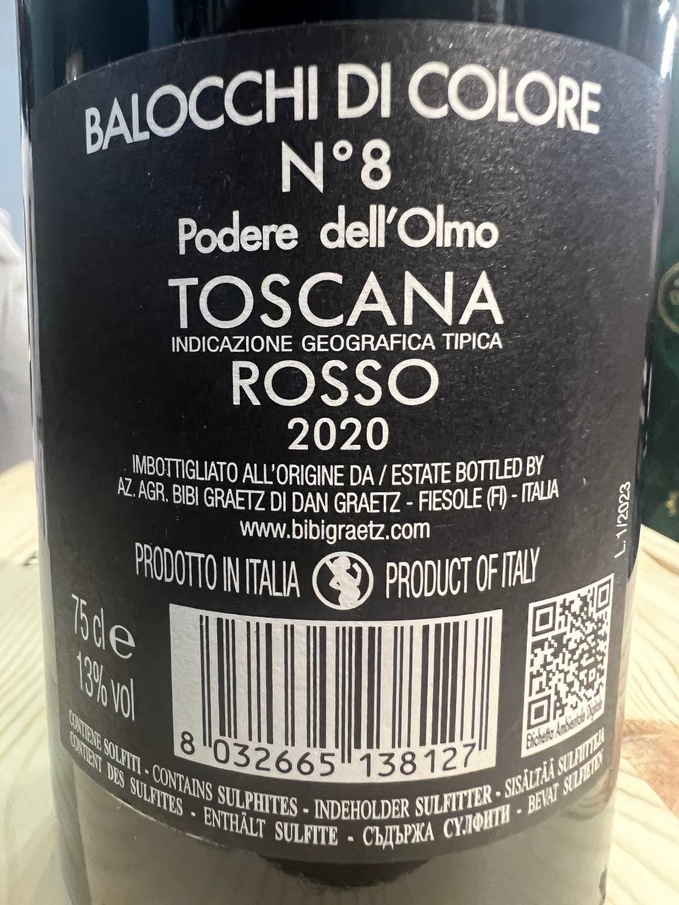 Bibi Graetz Balocchi Di Colore N°8 Canaiolo 2020