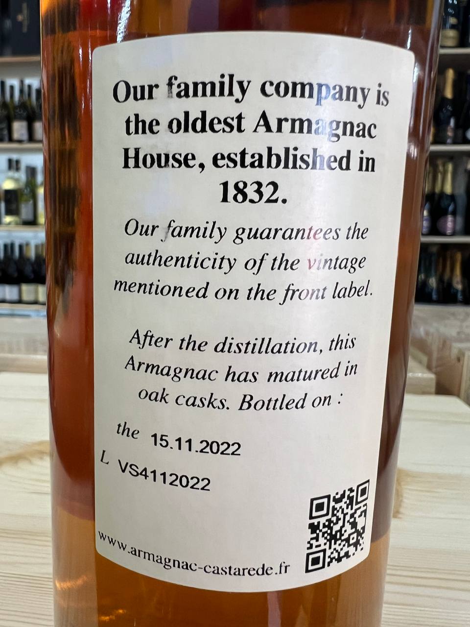 Bas Armagnac Château De Maniban V.S. Castarède