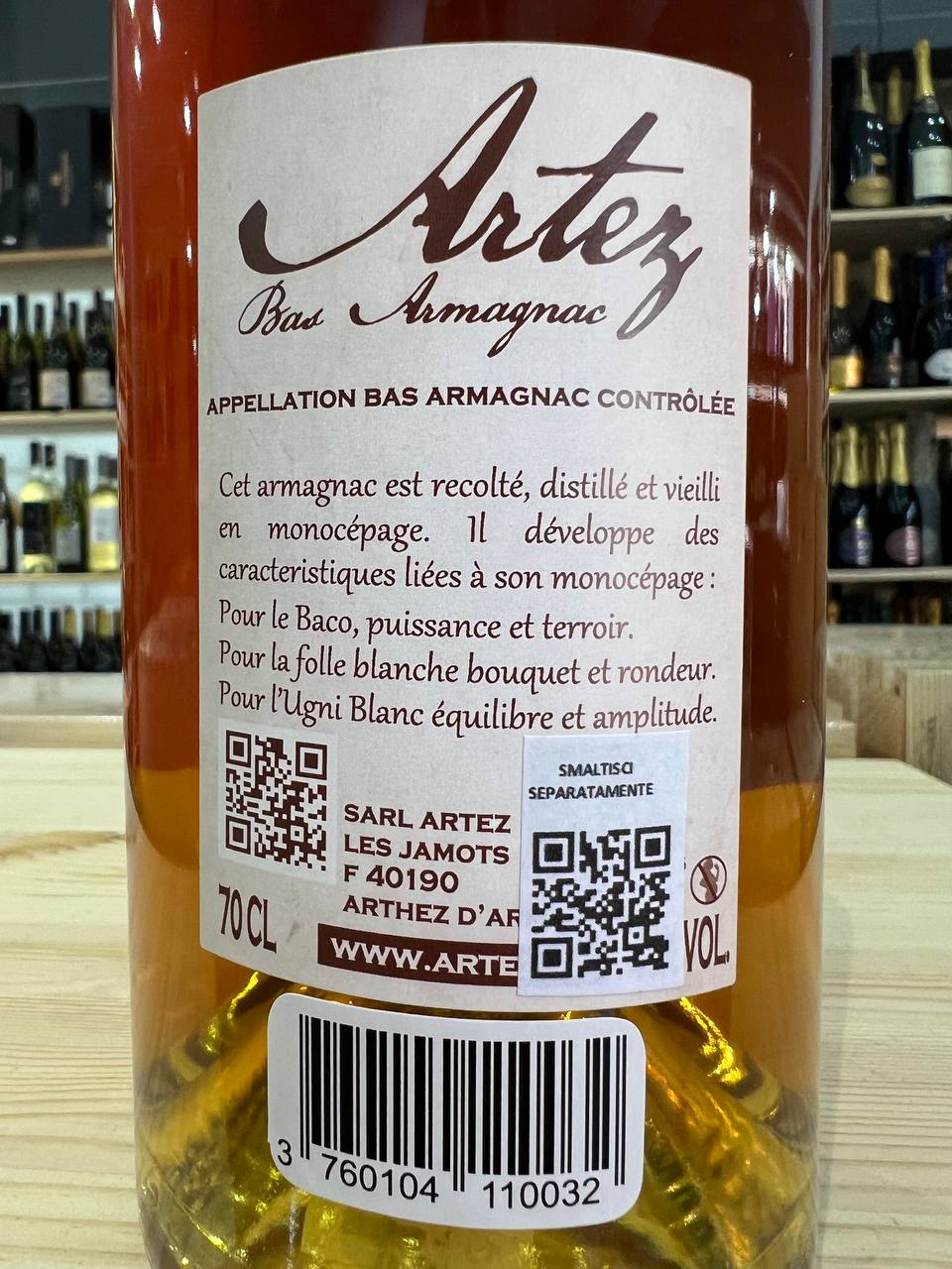 Armagnac Baco Artez Napoléon