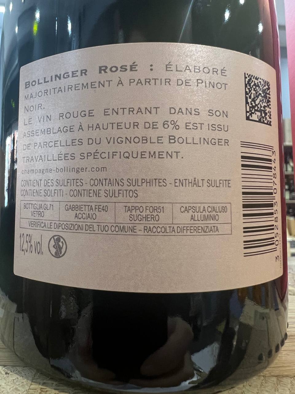 Champagne Bollinger  Rosè - Astucciato
