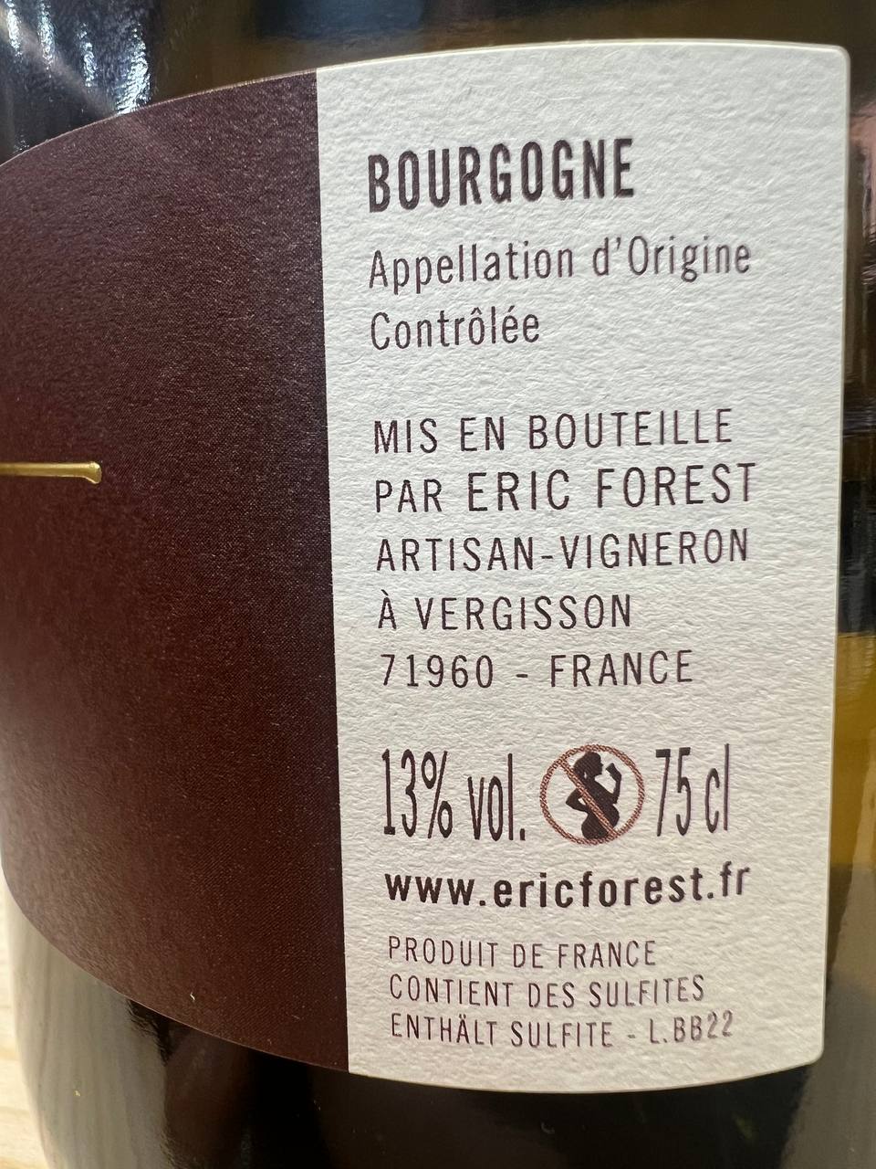 Bourgogne Blanc Eric Forest 2022