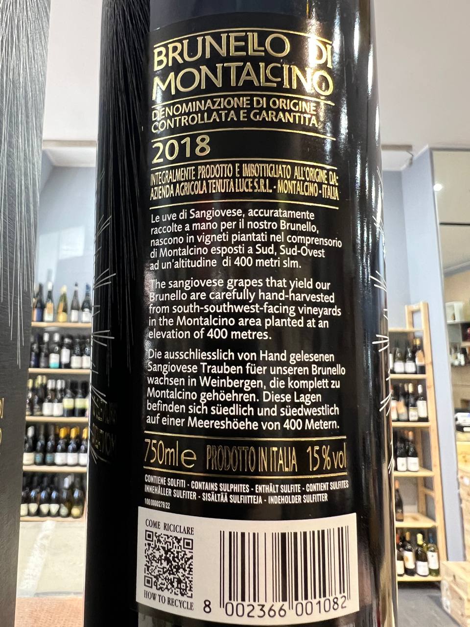 Brunello di Montalcino Luce 2018 Con Astuccio