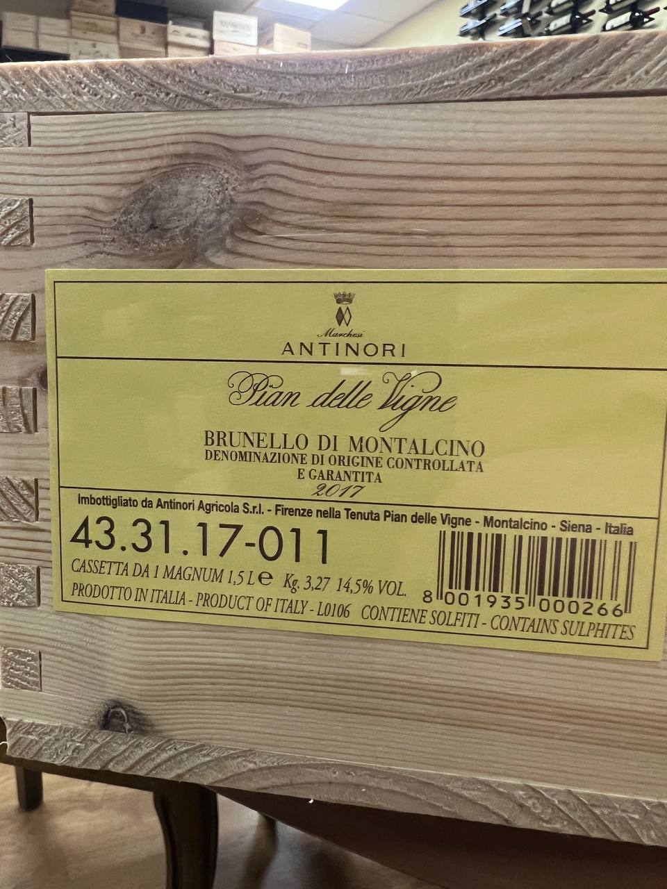 Brunello di Montalcino Pian Delle Vigne 2017 Magnum Antinori