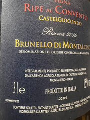 Brunello di Montalcino Riserva 2016 Ripe Al Convento Doppia Magnum