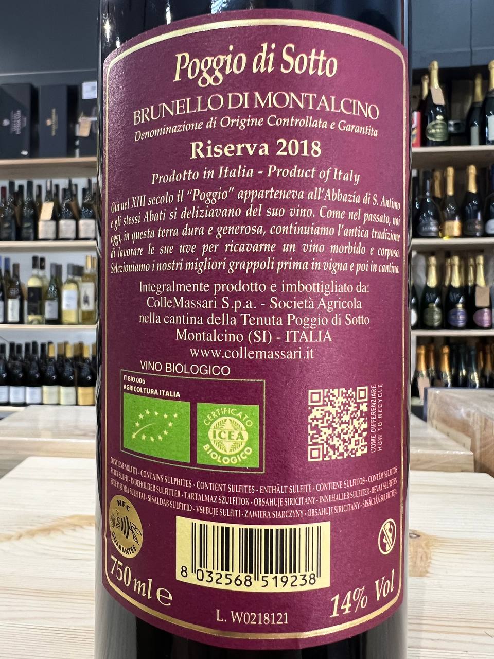 Poggio di Sotto Riserva 2018 Brunello di Montalcino