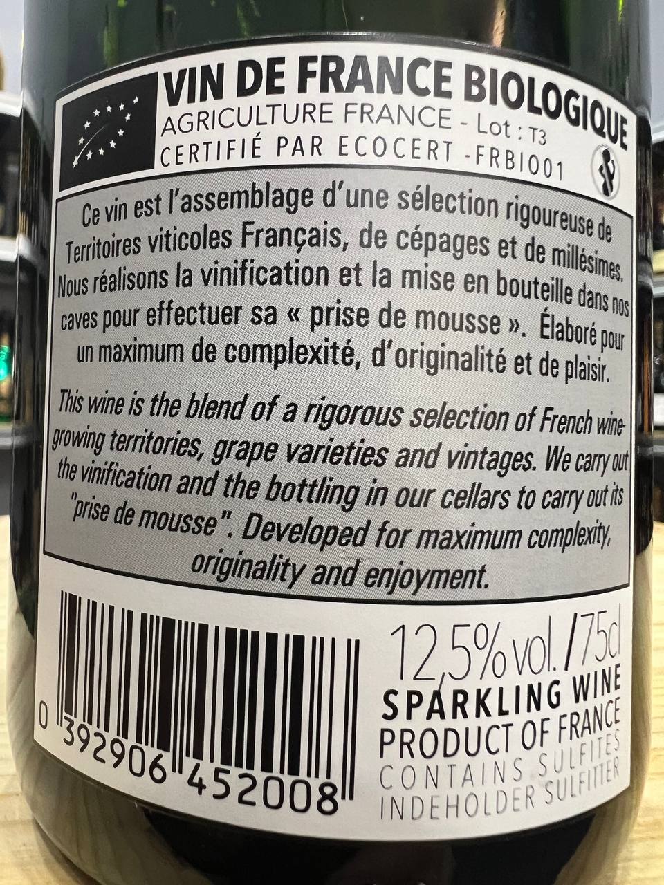 Territoires Extra-Brut BIO Crémant De Bourgogne Bruno Dangin