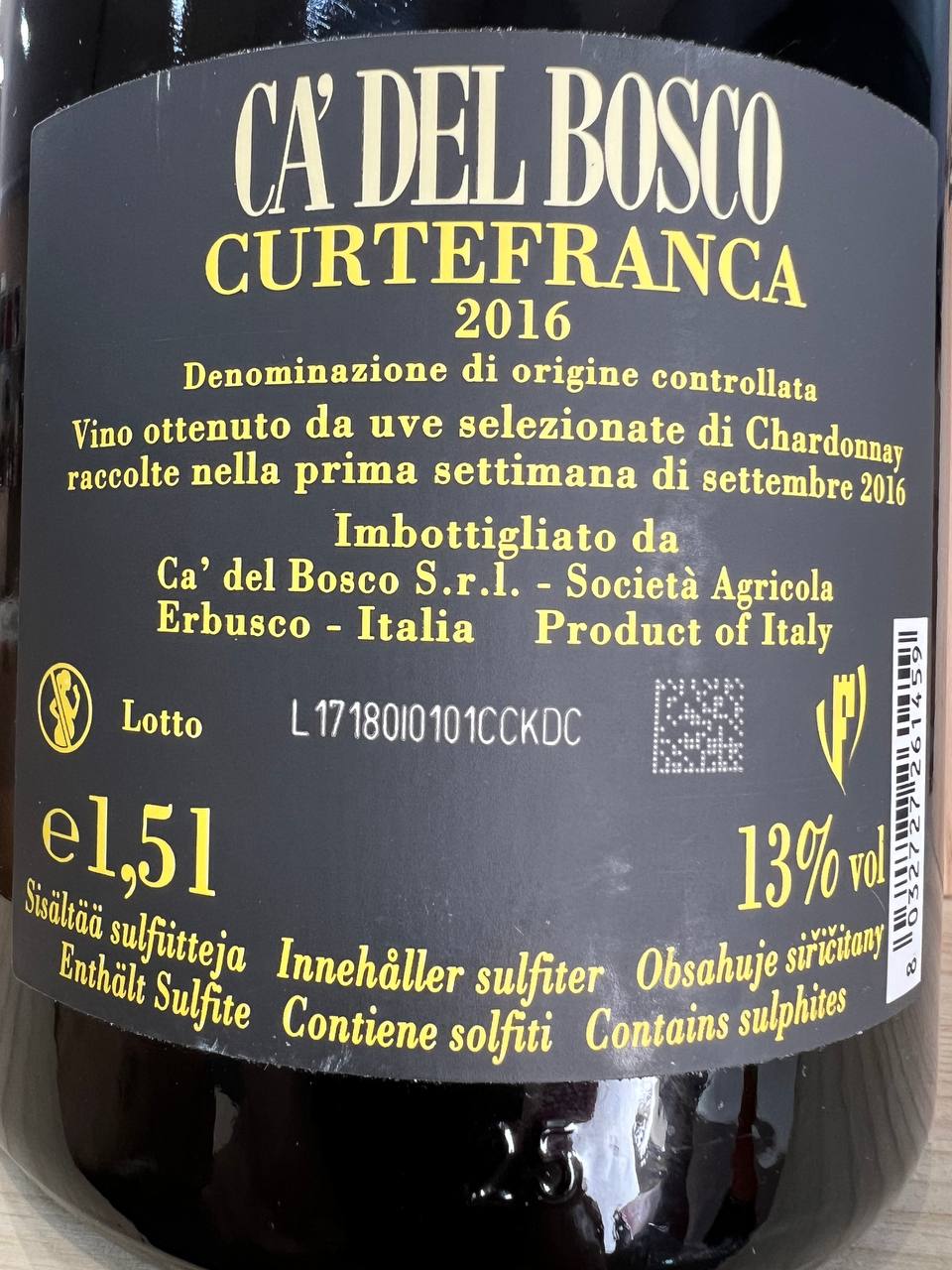 Duemilasedici Curtefranca Magnum Cà del Bosco
