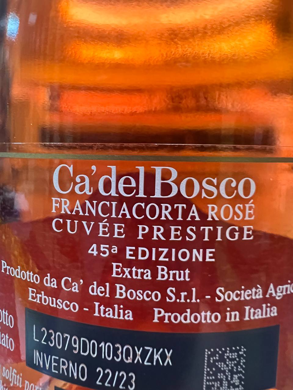 Cà del Bosco Rosé Cuvée Prestige 45° edizione