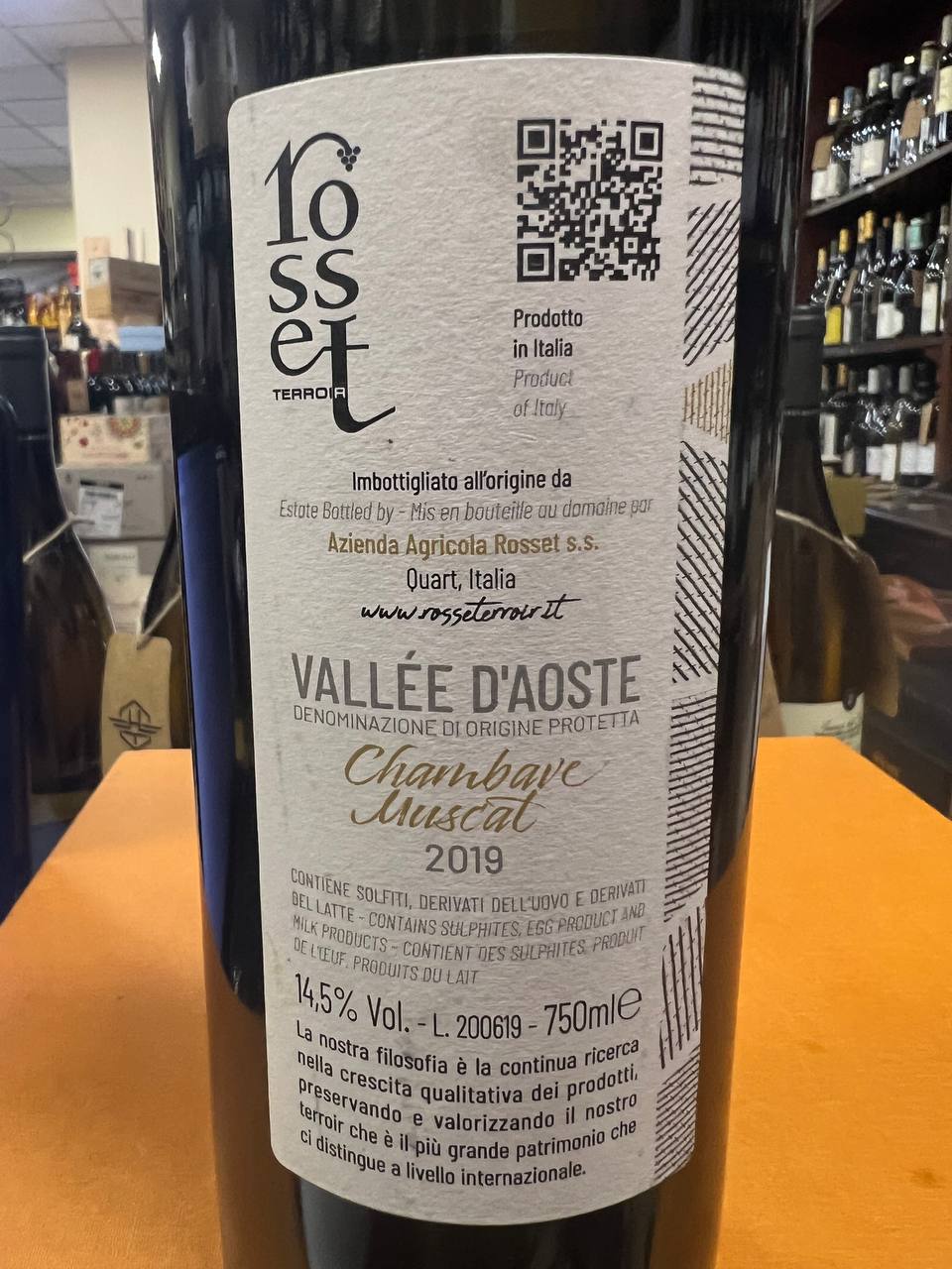 Chambave Muscat 2019 Rosset