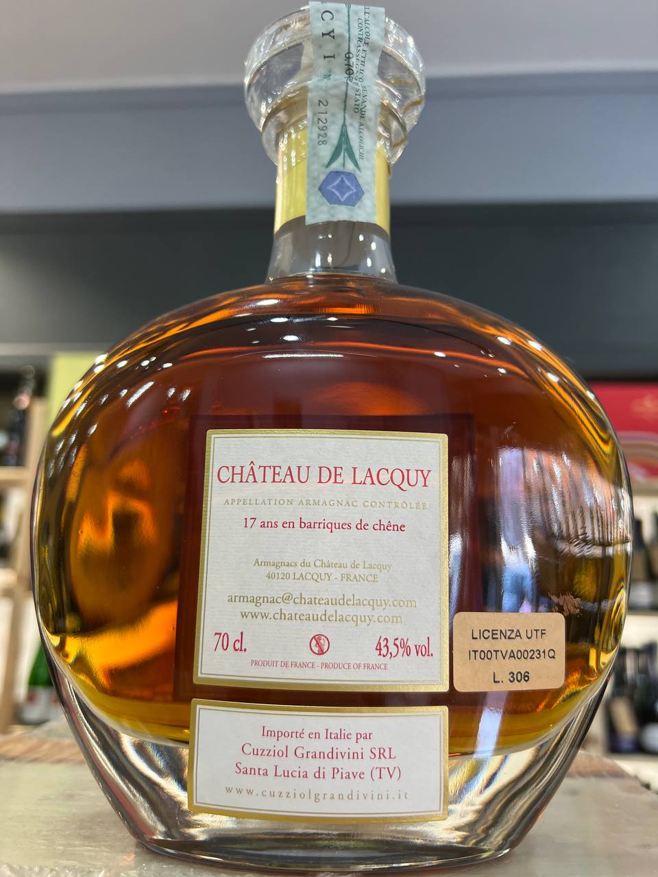 Bas Armagnac Château de Lacquy Carafe Hélios 17 Year Old
