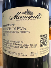 Monsupello CipperiMerlot 2018 Provincia Di Pavia IGP