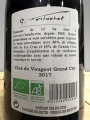 Clos de Vougeot 2017 Grand Cru Domaine Tortochot