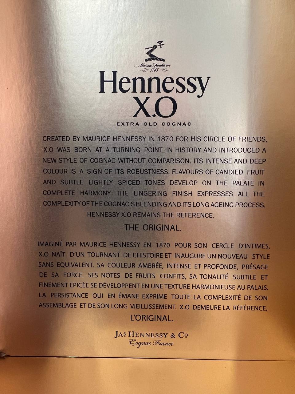 Cognac Hennessy X.O. The Original (Con Astuccio)