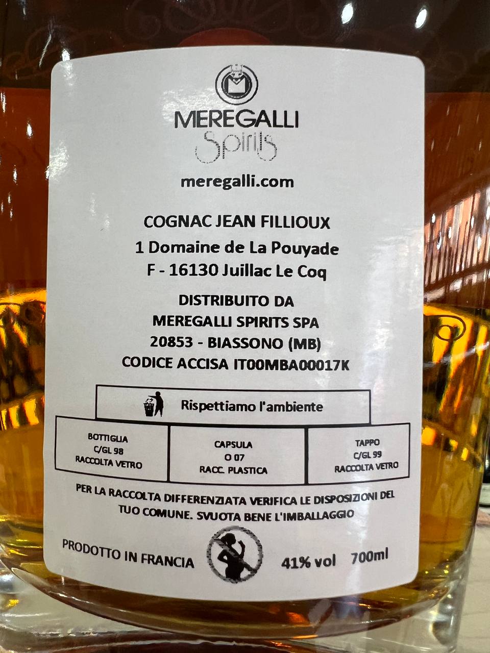 Jean Fillioux XO SO Elegantissime Cognac Astucciato