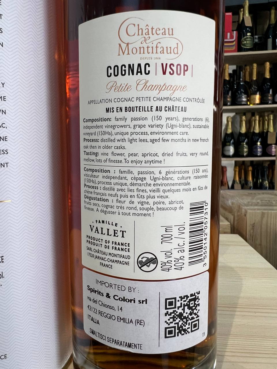 Cognac V.SO.P. Château de Montifaud - Astucciato