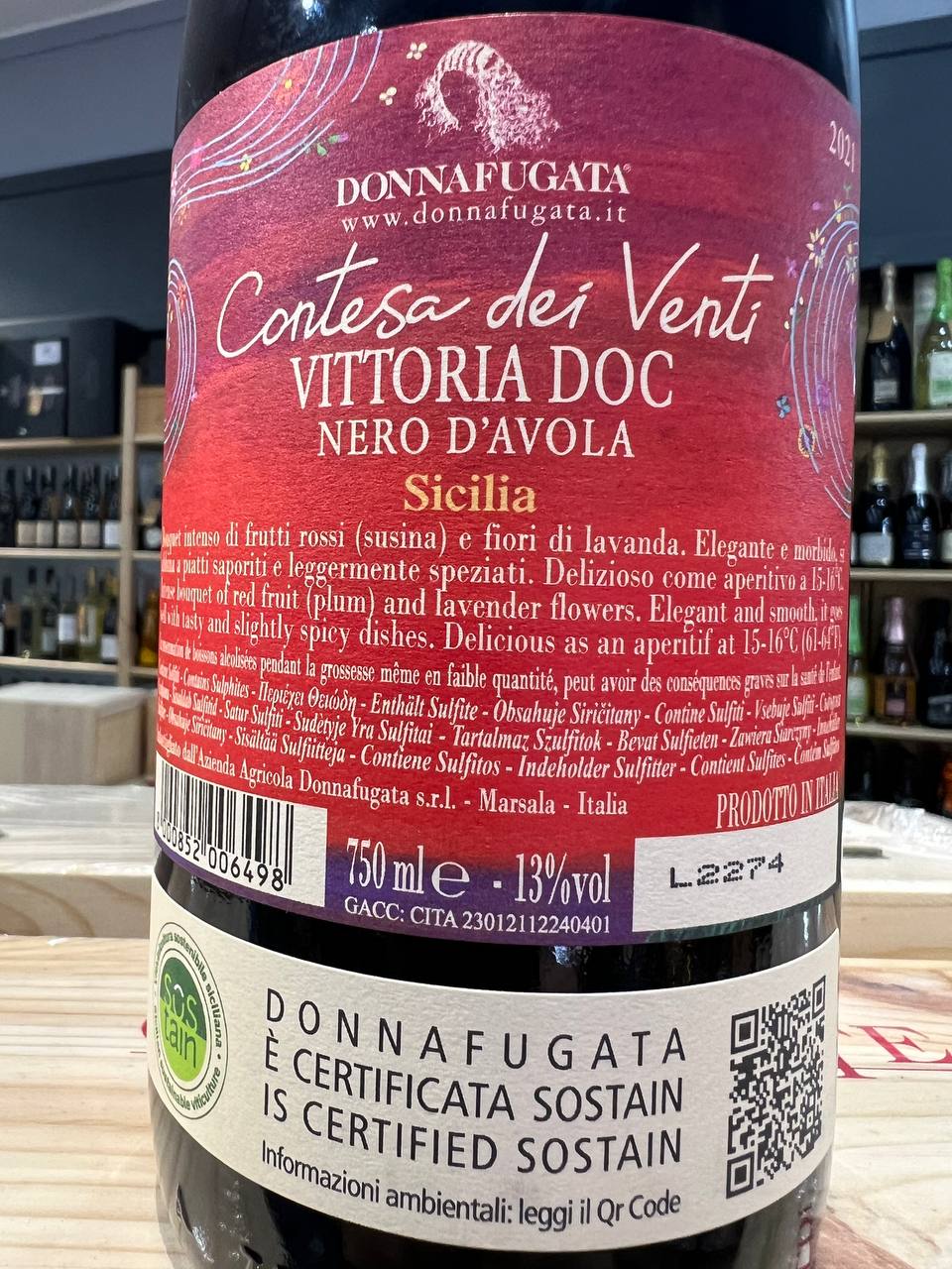 Contesa dei Venti 2021 Donnafugata Nero d'Avola