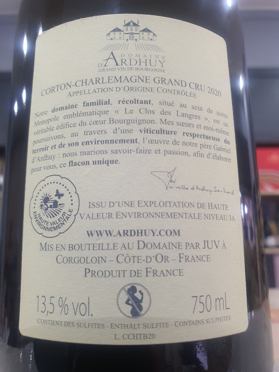 Corton-Charlemagne Grand Cru 2020 Gabriel d’Ardhuy