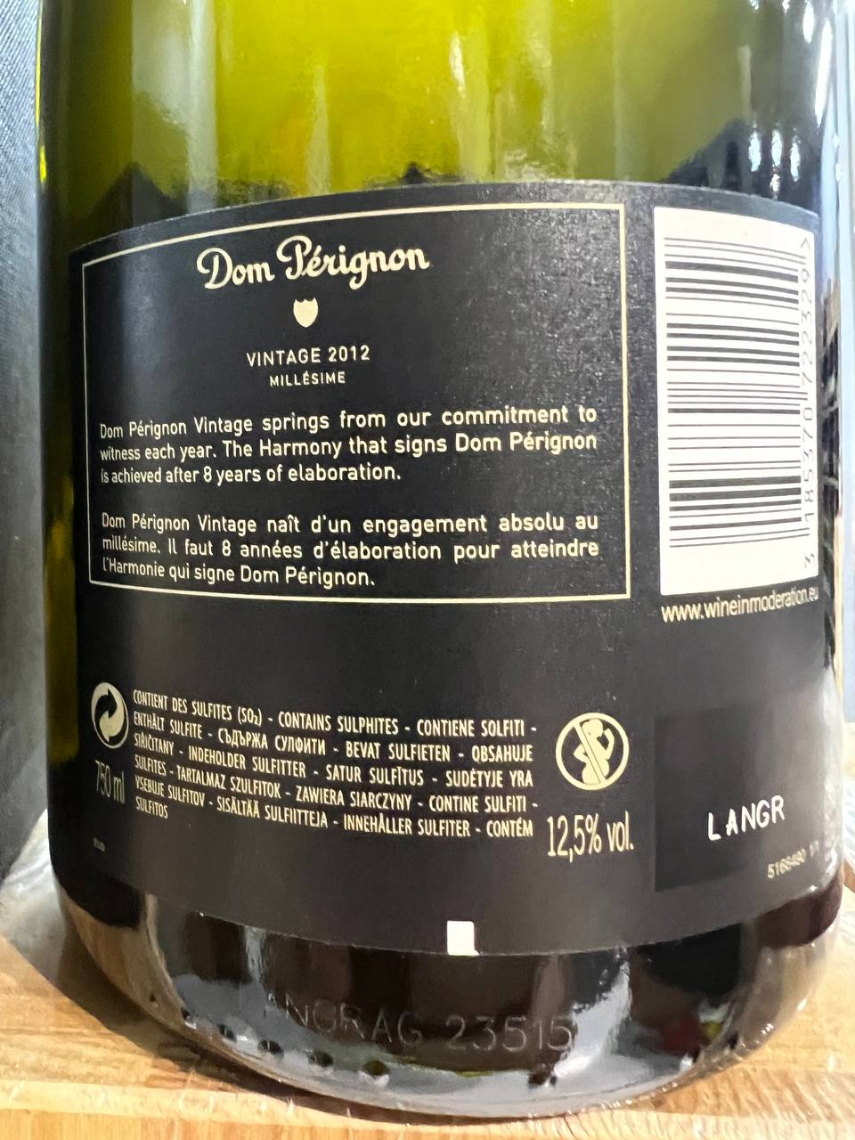 Dom Pérignon Vintage  2012 Con Astuccio