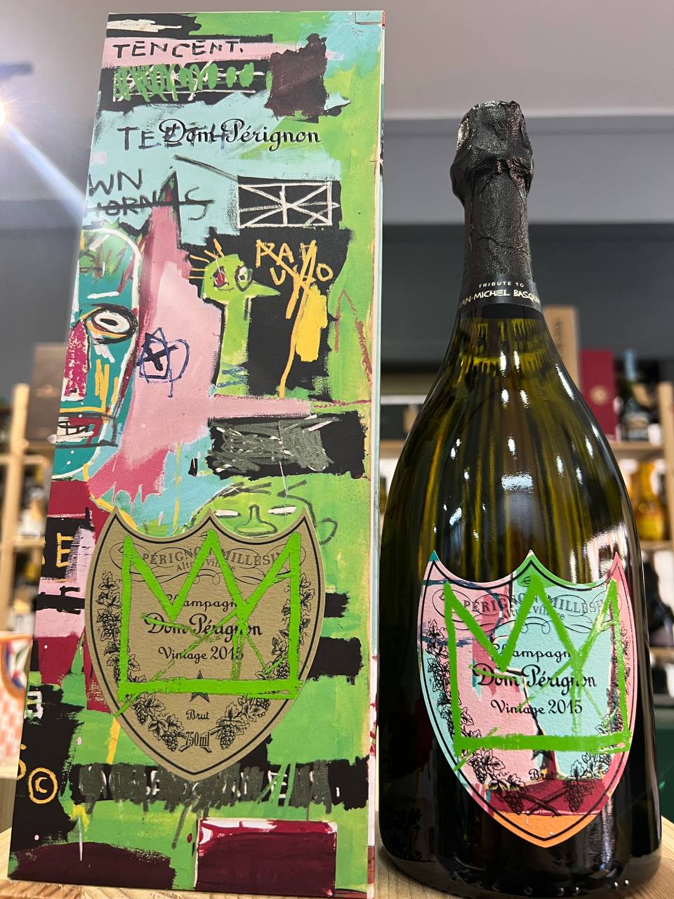 Tribute to Jean-Michel Basquiat Dom Pérignon Vintage 2015 Collection Green Design