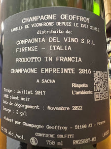 Champagne Blanc De Noirs Empreinte 2016 Geoffroy