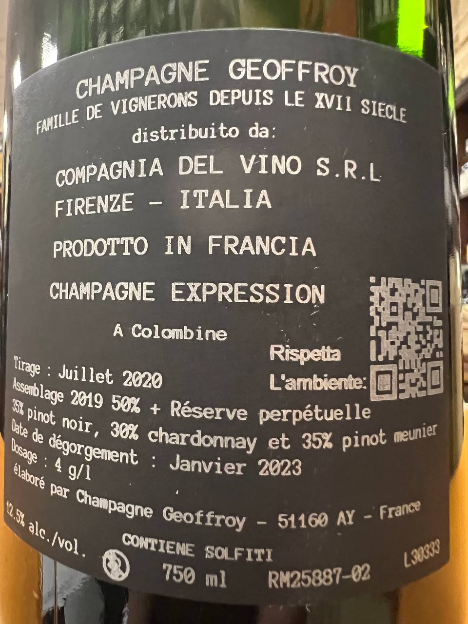 Champagne 1er Cru Brut Expression Geoffroy