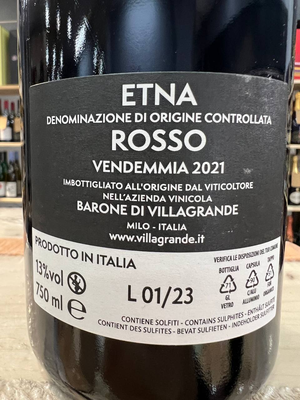 Etna Rosso 2021 DOC Barone di Villagrande