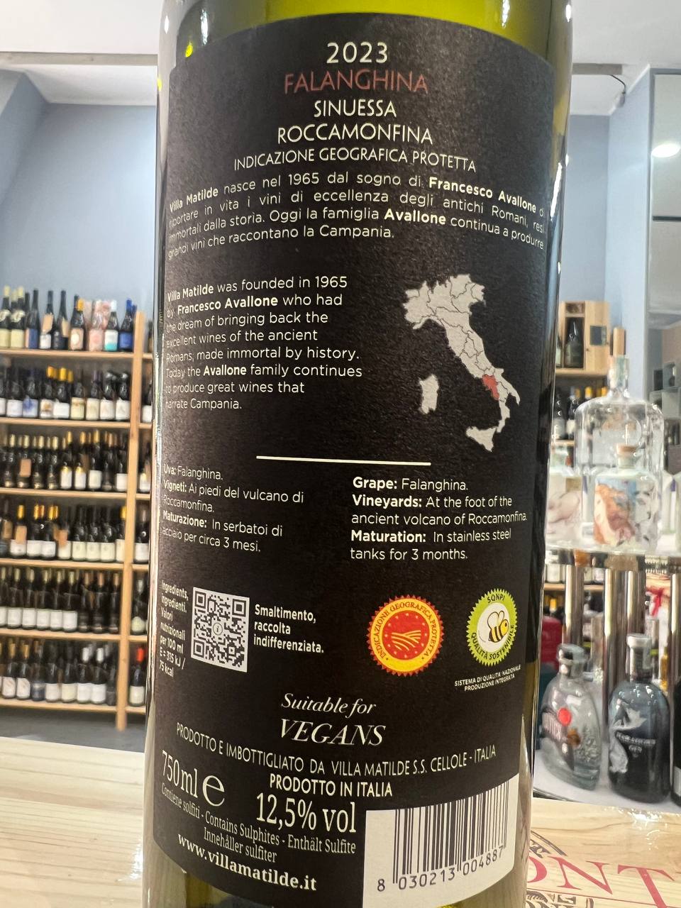 Falanghina  Sinuessa Villa Matilde 2023 Roccamonfina IGT