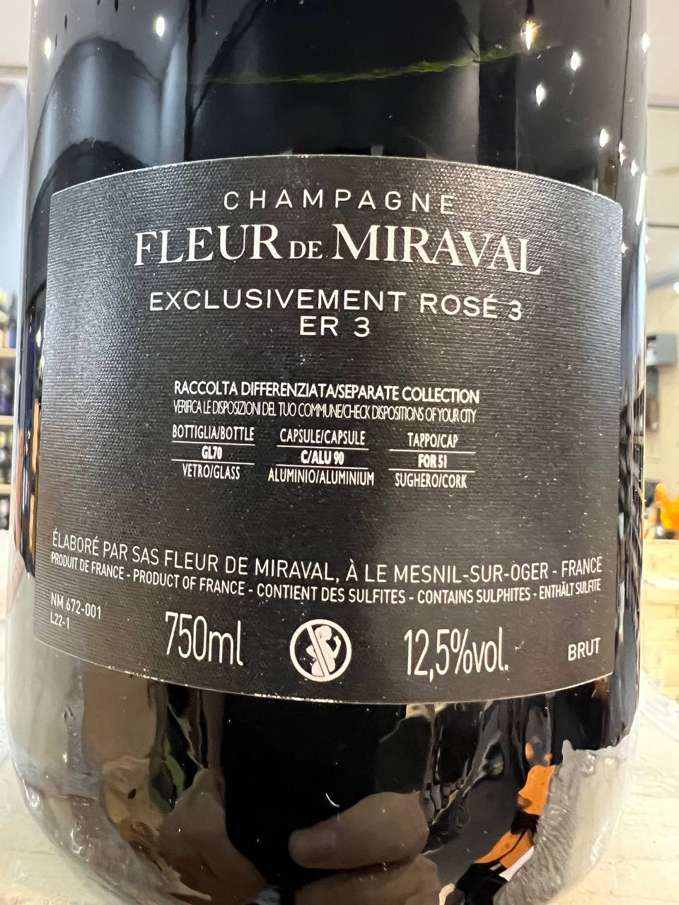 Champagne Rosé Fleur De Miraval ER3