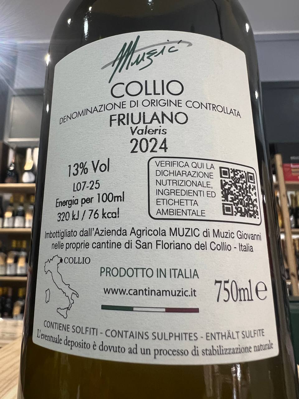 Friulano Valeris 2024 Collio DOC Muzic