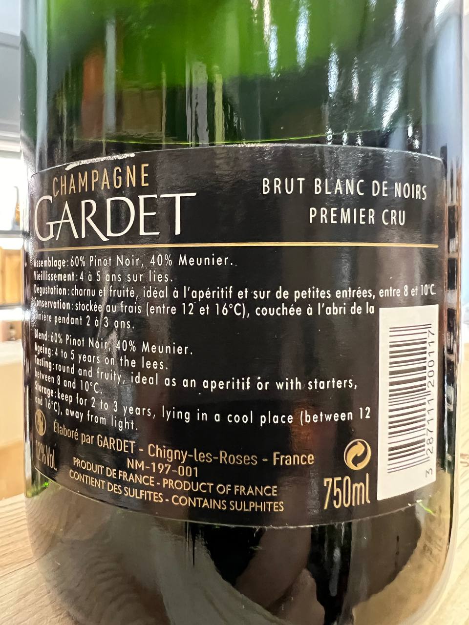 Champagne Gardet 1er Cru Blanc de Noirs Brut
