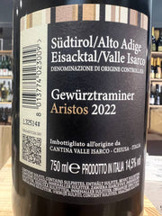 Gewurztraminer Aristos 2022 Alto Adige Valle Isarco DOC