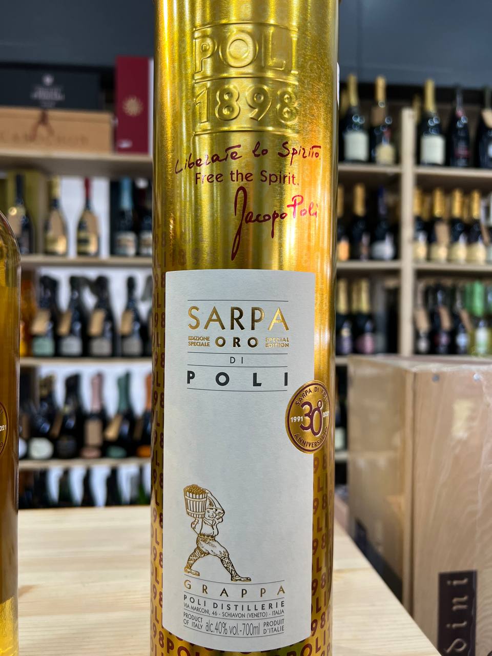 Grappa Sarpa Oro Di Jacopo Poli - Astuccio in metallo