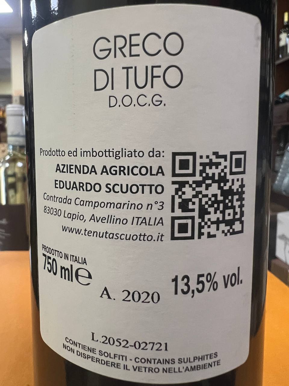 Greco Di Tufo Tenuta Scuotto 2020