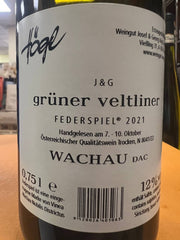 Grüner Veltliner J&G Federspiel 2021- Högl