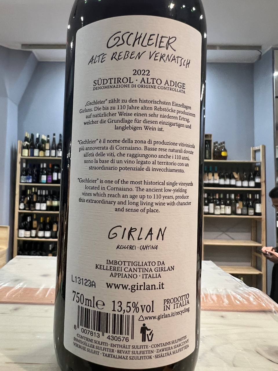 Girlan Gschleier Alte Reben Vernatsch 2022