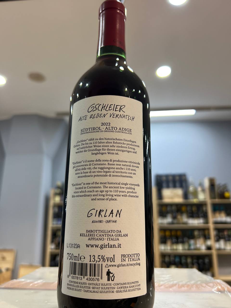 Girlan Gschleier Alte Reben Vernatsch 2022
