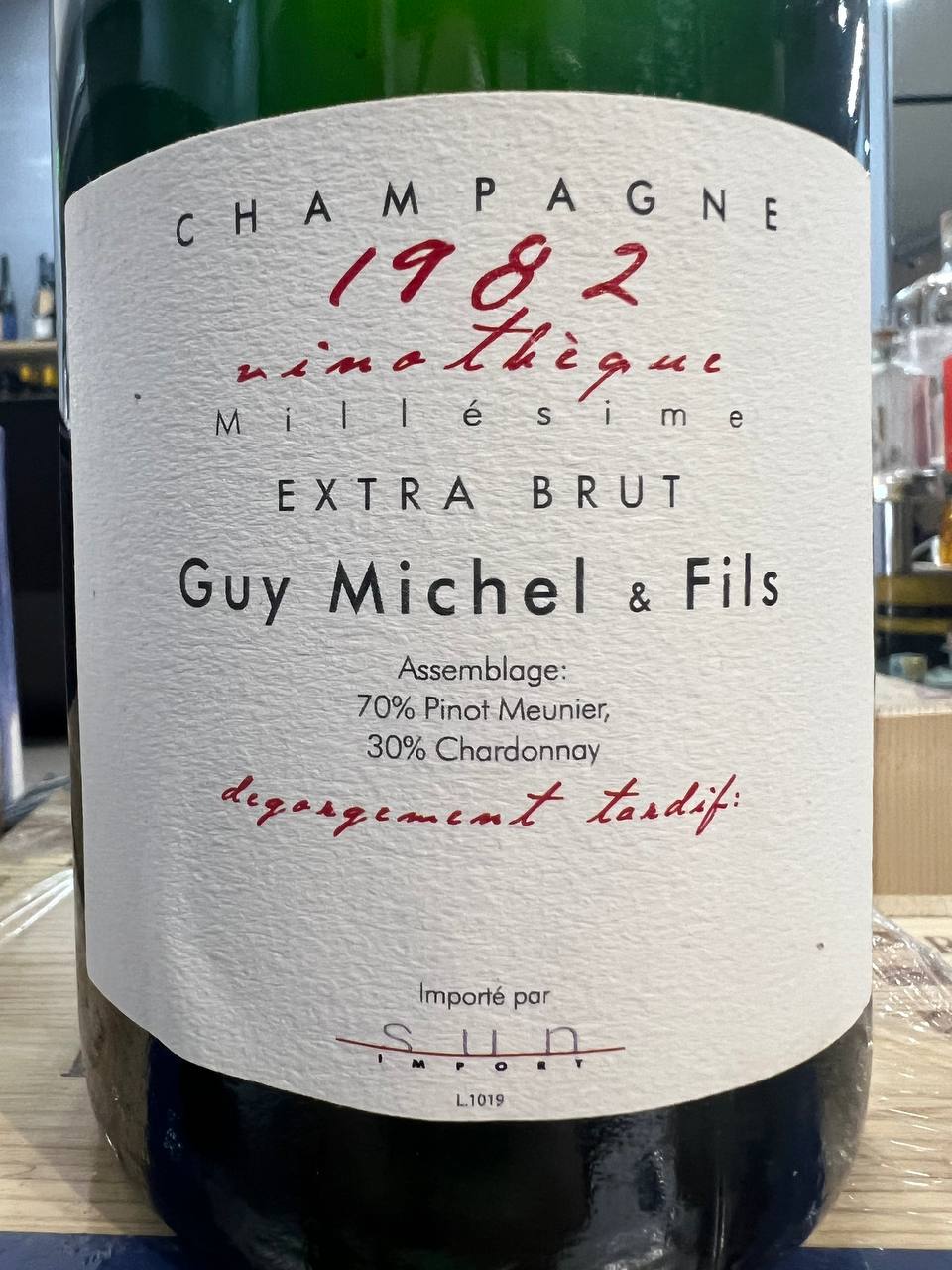 Champagne Guy Michel & Fils Vinothèque 1982