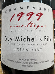 Vinothèque Millésime 1999 Champagne Guy Michel & Fils