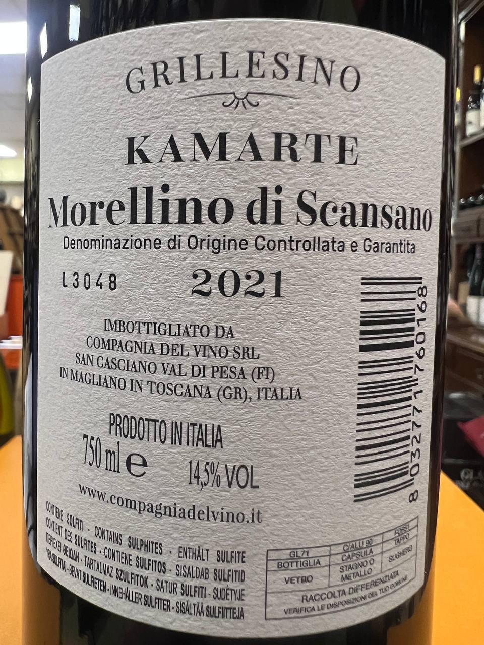 Morellino di Scansano Kamarte 2021 Grillesino