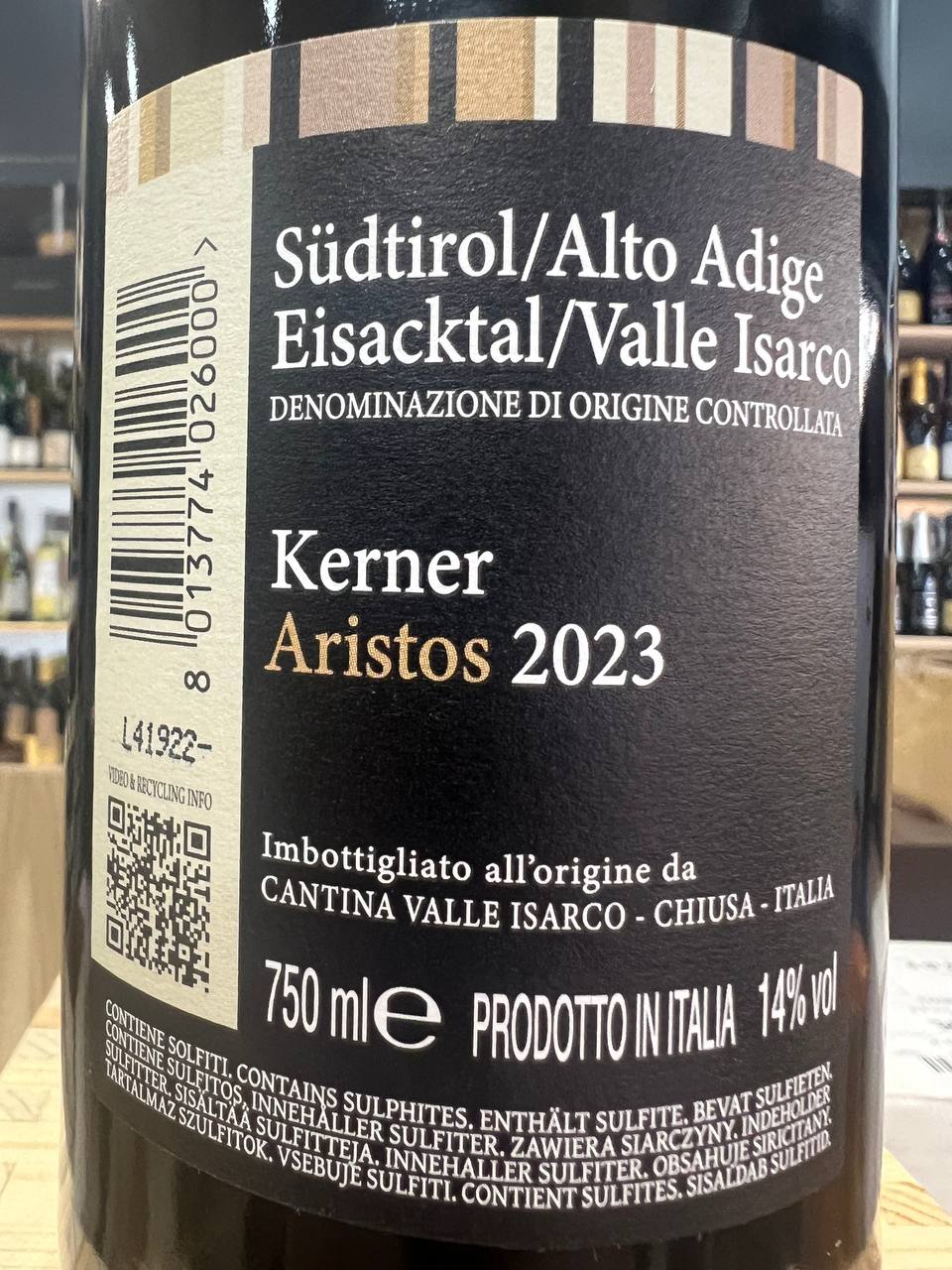 Kerner Aristos 2023 Alto Adige Valle Isarco DOC