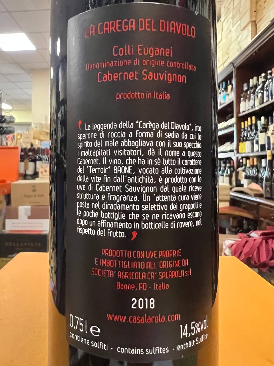 Cabernet La Carèga del Diavolo 2018 - Cà Salarola