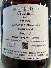 Rosé La Grapillere Champagne Tristan Hyest Pas Dose