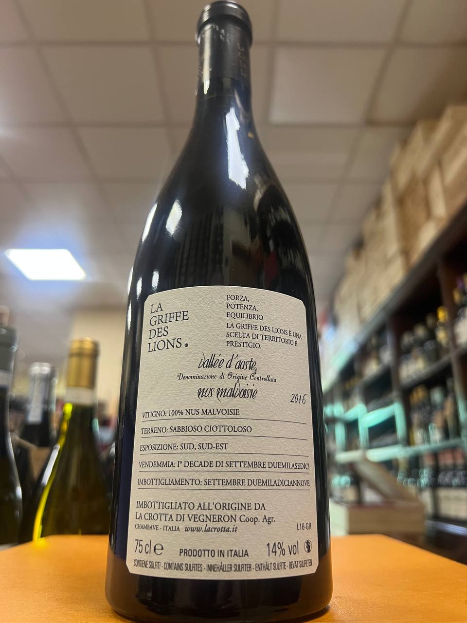 Nus Malvoisie "La Griffe des Lions" 2016  La Crotta di Vegneron