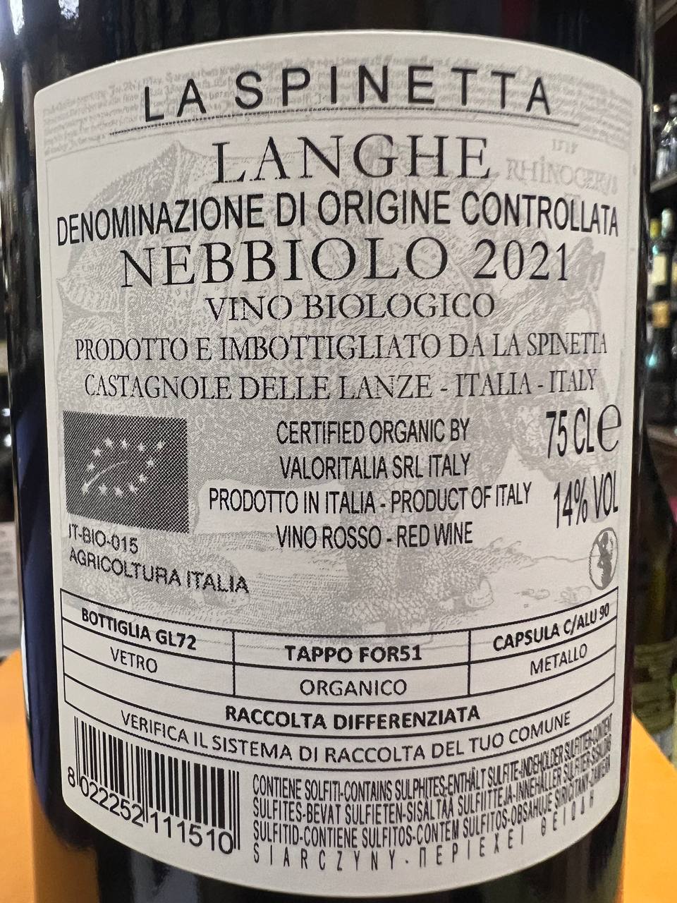 La Spinetta Nebbiolo 2021 Langhe DOC