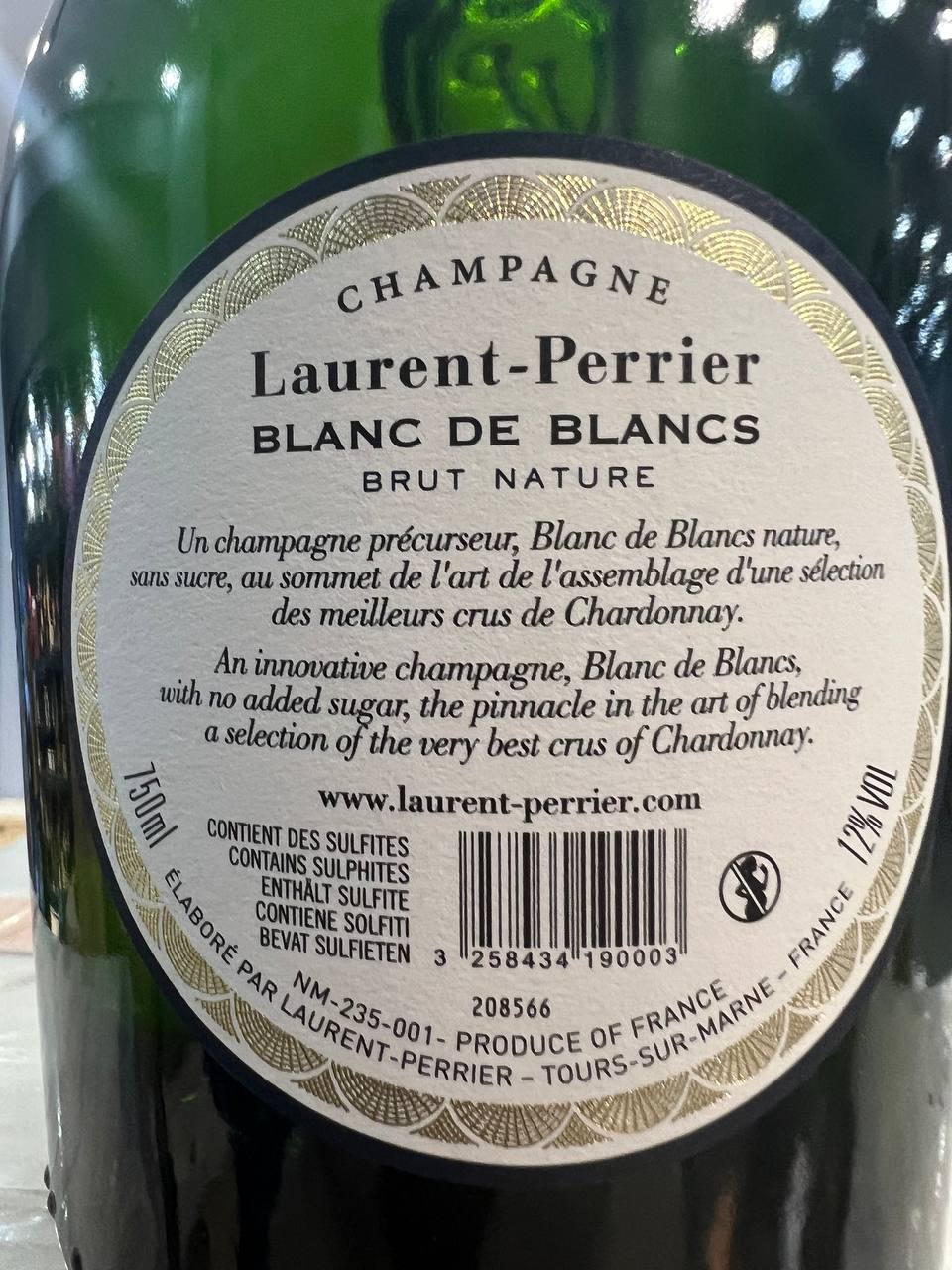 Champagne Blanc de Blancs Laurent-Perrier Brut Nature