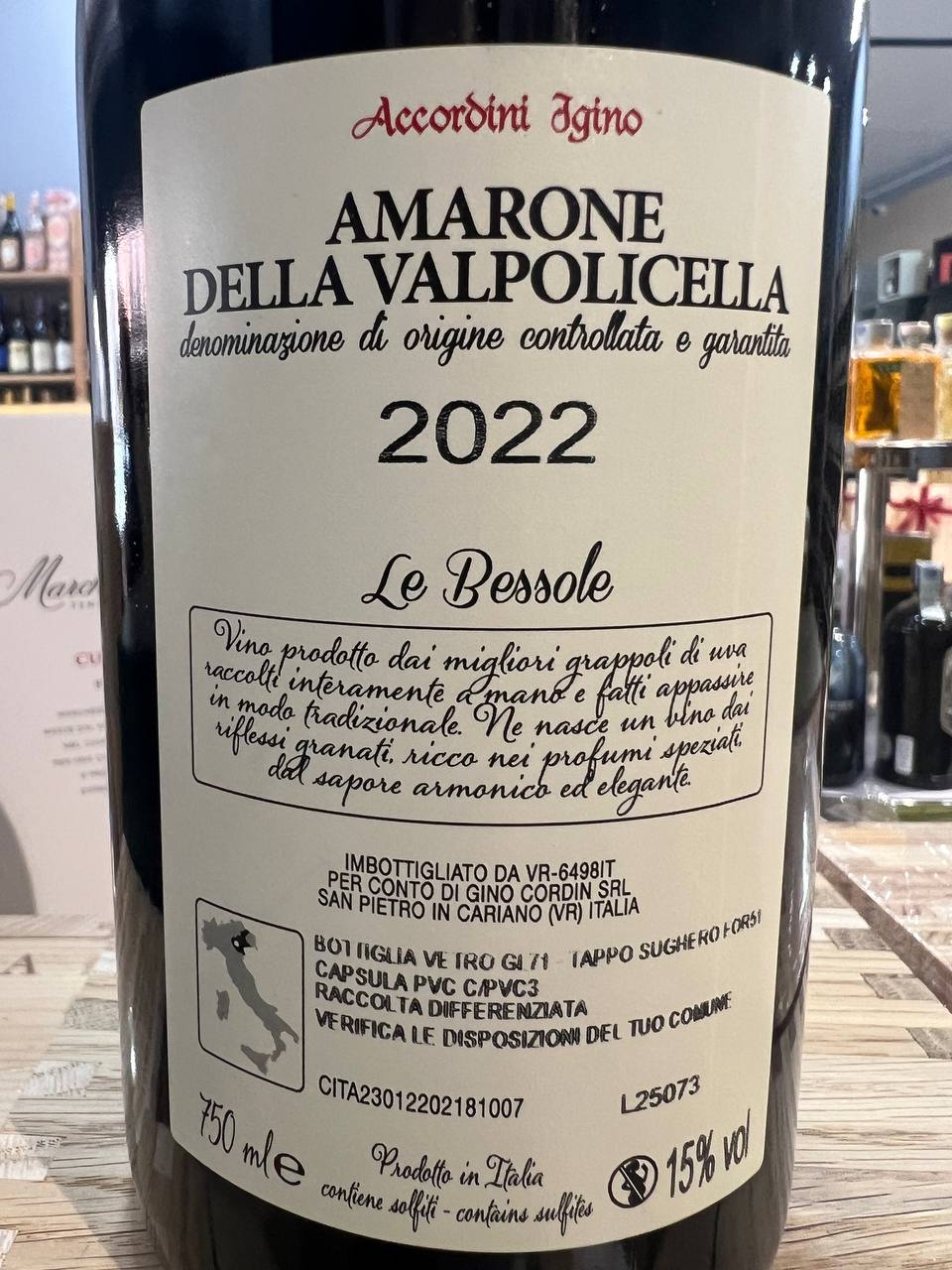 Amarone Della Valpolicella Classico Le Bessole 2022